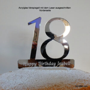 Personalisierter Acrylglas Tortenstecker