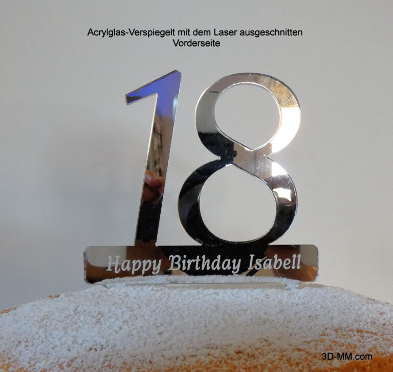 Personalisierter Acrylglas Tortenstecker