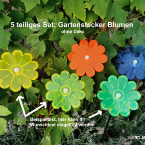 Sonnenfänger Blume bunt, 5er-Set