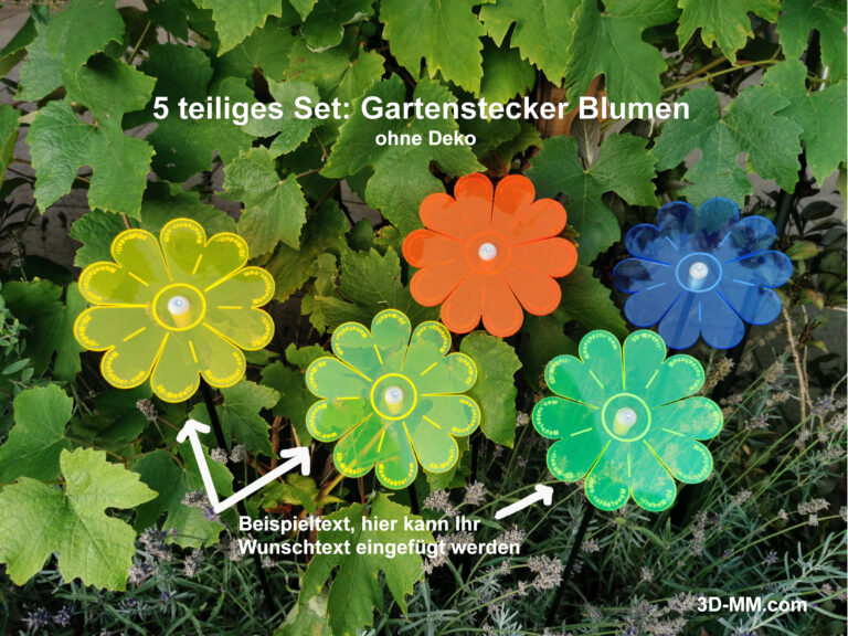Sonnenfänger Blume bunt, 5er-Set